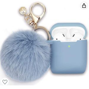 Brand New Gray Blue Filoto Keychain Silicone Charging Case for AirPods
